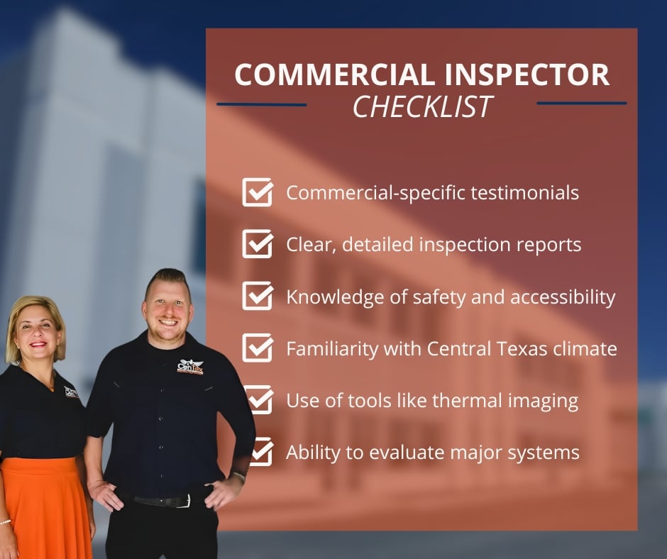 what to look for in a commercial building inspector